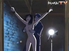 Жесткий аниме БДСМ устроил чувак стройной грудастой красотке